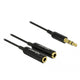 Dellock Cable Audio Splitter stéréo Jack mâle 3,5 mm> 2x s