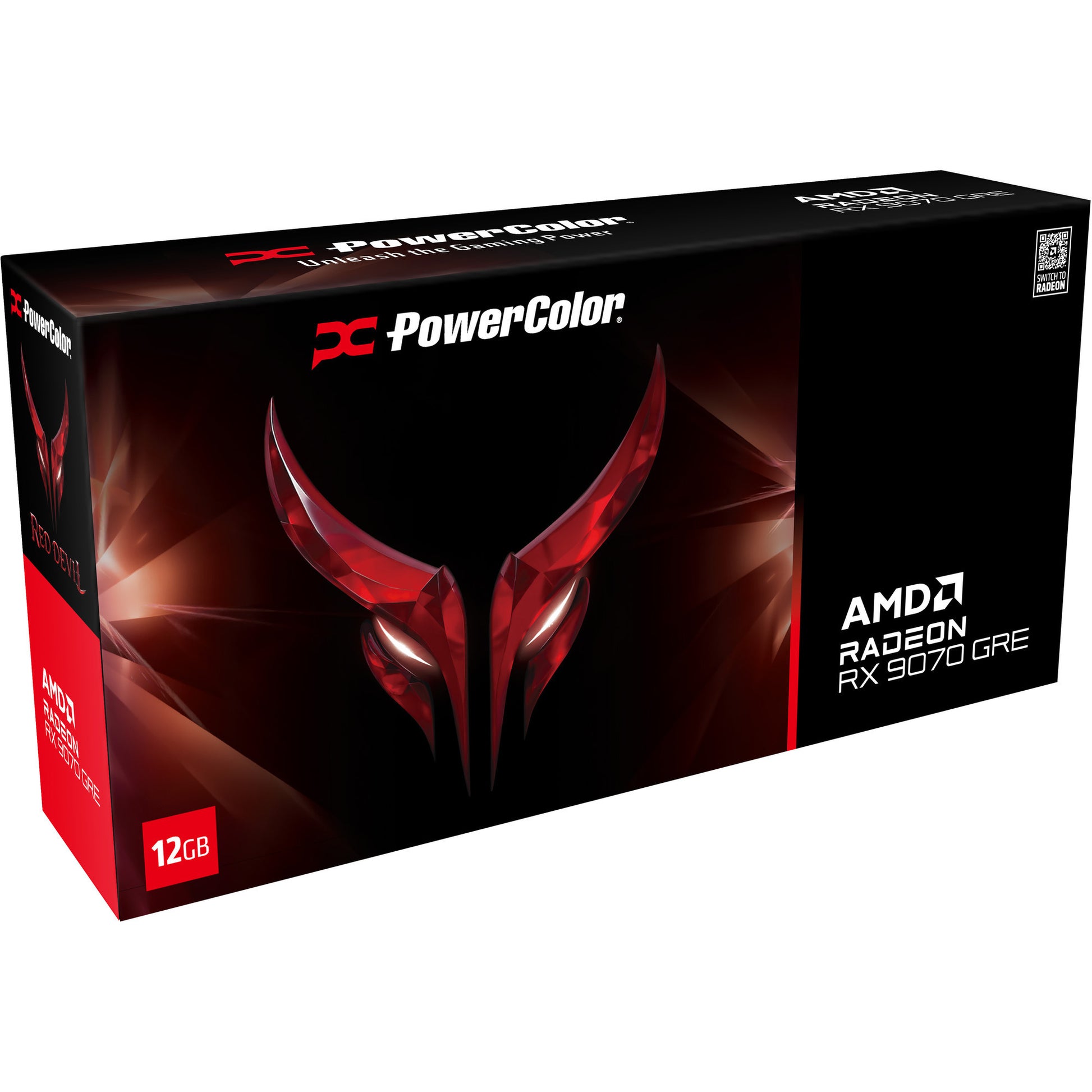 Carte graphique Powercolor Radeon RX 9070 Gre Red Devil 12 Go GDDR6 (noir, RDNA4, 3x Display Port, 1x HDMI 2.1)