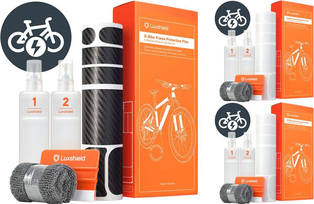 Film de protection de cadre Luxshield universel pour vélo électrique