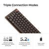 Clavier mécanique RVB Keychron k3 max-h3w tout bois édition spéciale (couleur bois, disposition américaine (qwerty), marron pompon de lait, 75 %, LED RVB, pbt double-shot, échange à chaud, 2,4 GHz | Bluetooth 5.1 | USB-C)