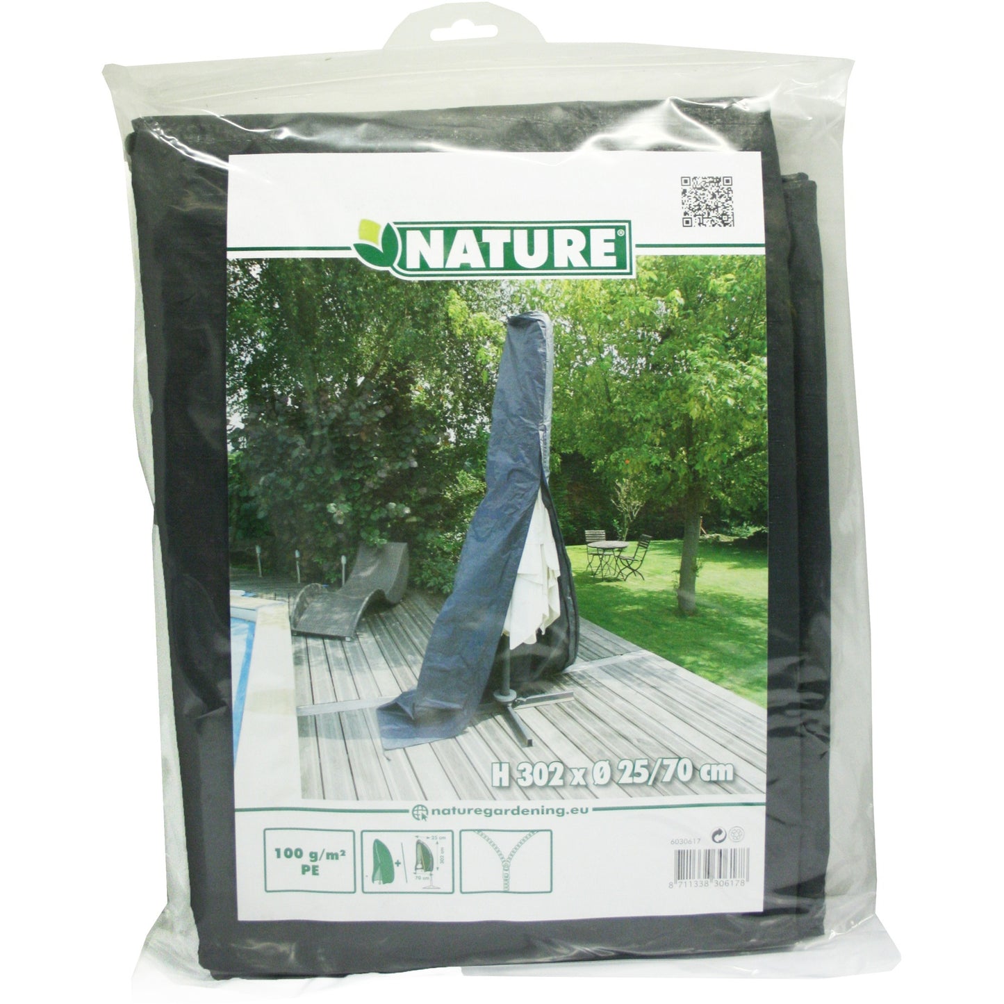 Nature Nature Garden Furniture Cover pour le parasol debout (grand)