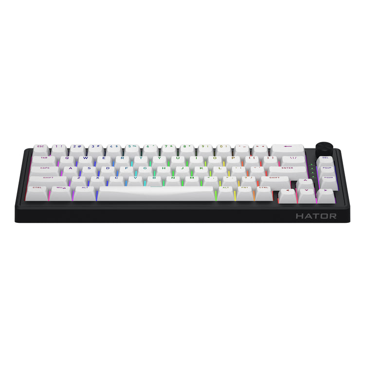 Hator skyfall mag ultra 8k, clavier de jeu (noir, disposition américaine, hator aurum ice, 65%, rgb, double-shot pbt, hot-swap)