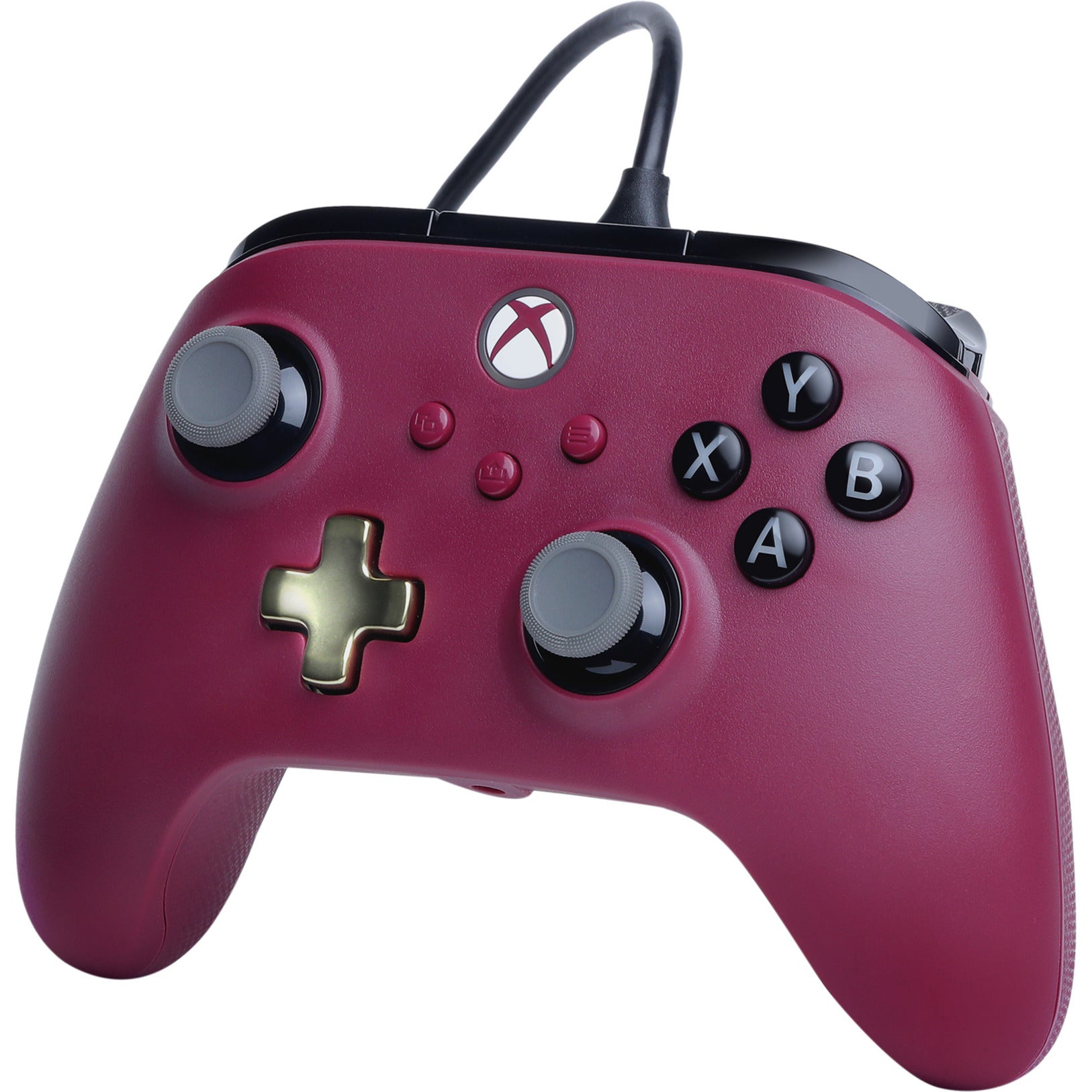 Manette filaire Powera Advantage Plus pour Xbox Series X|s - Ruby (Rouge foncé, Xbox Series X|s, Xbox One, PC)