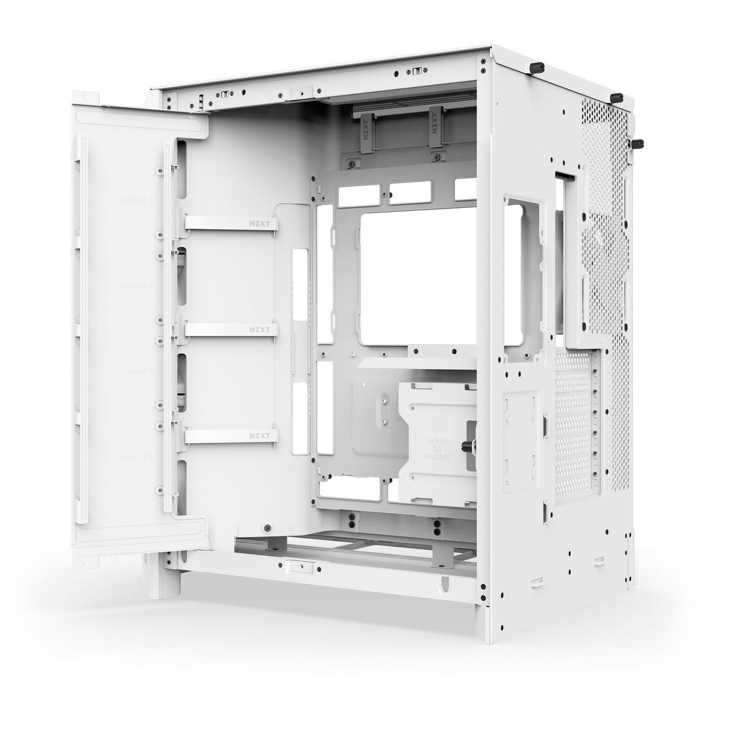 Boîtier tour midi Nzxt h9 flow (blanc (mat) | 2x USB-A | 1x USB-C | verre trempé)