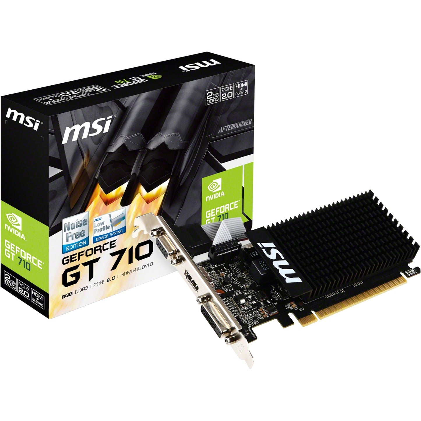 Carte graphique MSI GT 710 2GD3H LP (VGA, DVI, HDMI, profil bas)