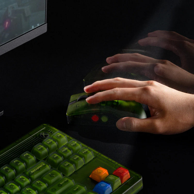 Souris rétro r8 8bitdo - édition Xbox (vert, 50 - 26 000 dpi, Bluetooth USB-C 2,4 GHz)