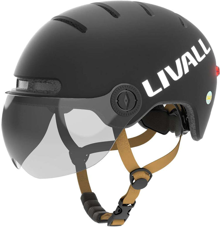 Livall l23 - casque de vélo urbain à LED avec visière