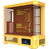 Boîtier grande tour Thermaltake view 600 tg caramel au beurre (jaune | 2x USB-A | 1x USB-C | verre trempé)