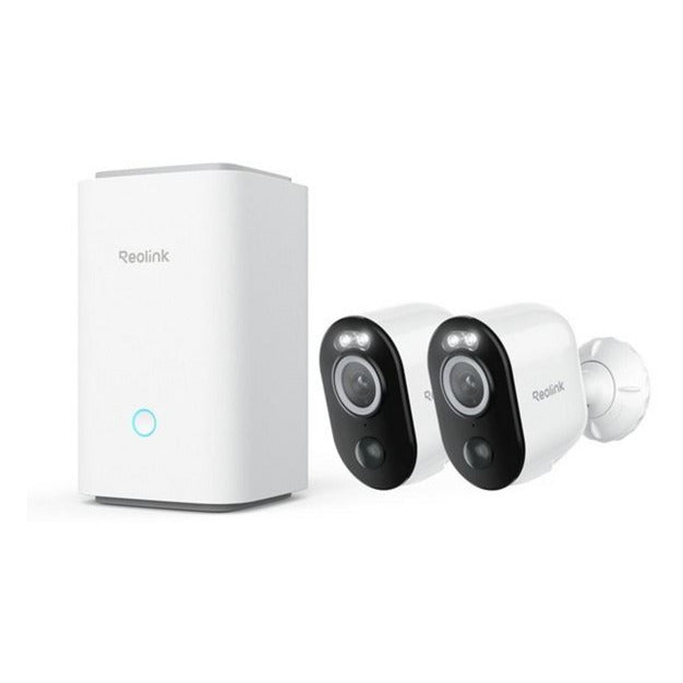 Reolink home hub1 avec 2x B350 et 1x panneau solaire 2 caméra de sécurité USB-C (blanc)
