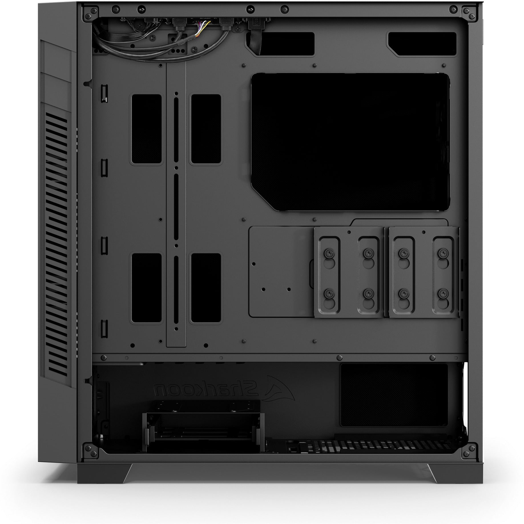Boîtier tour midi silencieux Sharkoon s25 (noir | 2x USB-A | 1x USB-C)