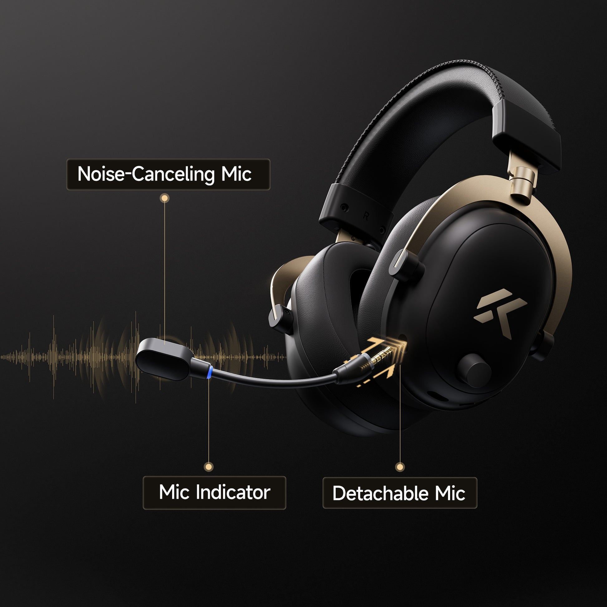 Mchose V9 Turbo+ Casque de jeu supra-auriculaire magnétique sans fil (rouge, Nintendo Switch, Playstation 4, Playstation 5, mobile, PC, Bluetooth USB 2,4 G)