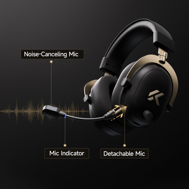 Mchose V9 Turbo+ Casque de jeu supra-auriculaire magnétique sans fil (rouge, Nintendo Switch, Playstation 4, Playstation 5, mobile, PC, Bluetooth USB 2,4 G)