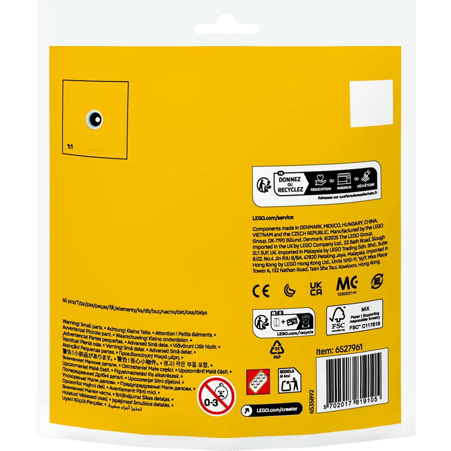 Créateur LEGO 30690 PEINTURE D'OVES PASSER avec poussin