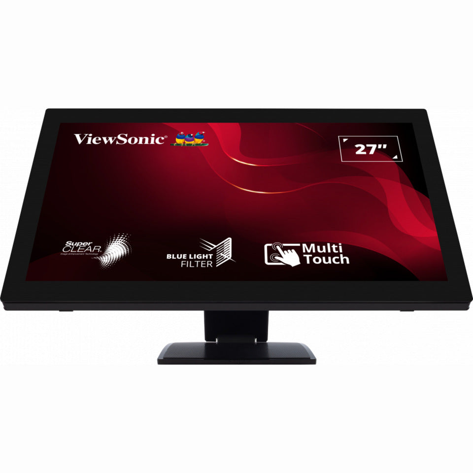 Viewsonic moniteur à écran tactile 10 points td2760 27 (noir, 1x HDMI, 1x port d'affichage, VGA, USB-A, USB-B)