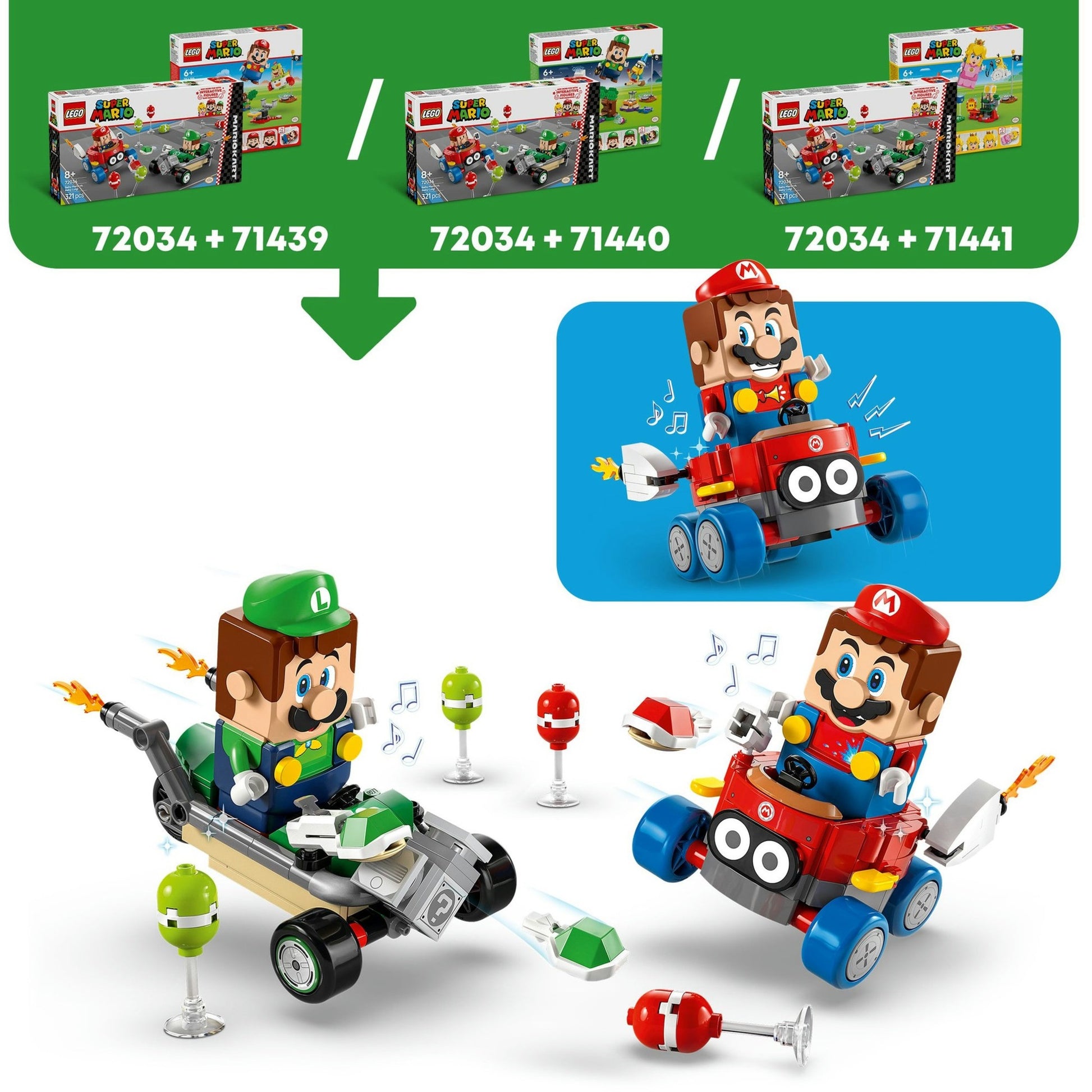 LEGO LEGO Super Mario 72034 Mario Kart Baby Mario Vs. Bébé Luigi