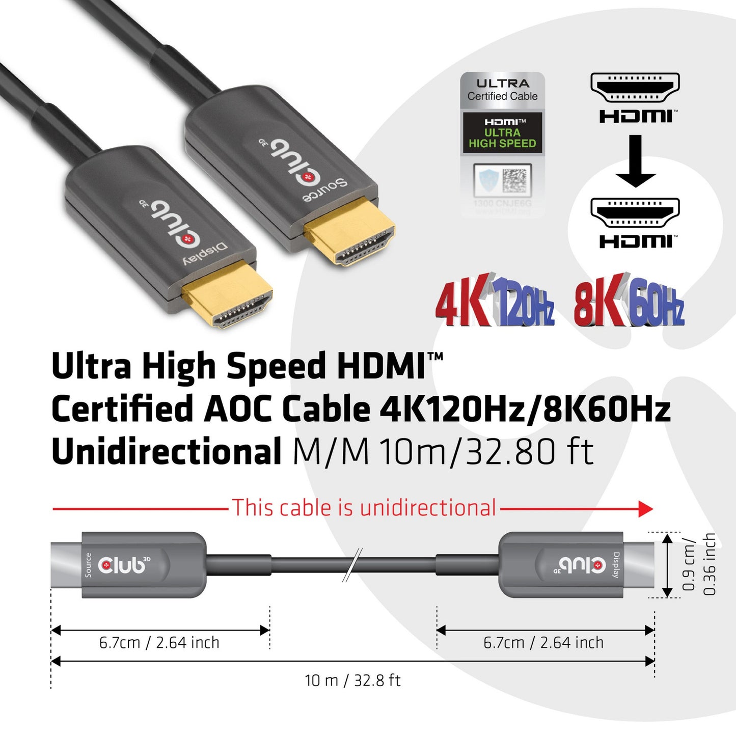 Club 3D HDMI certifié AOC