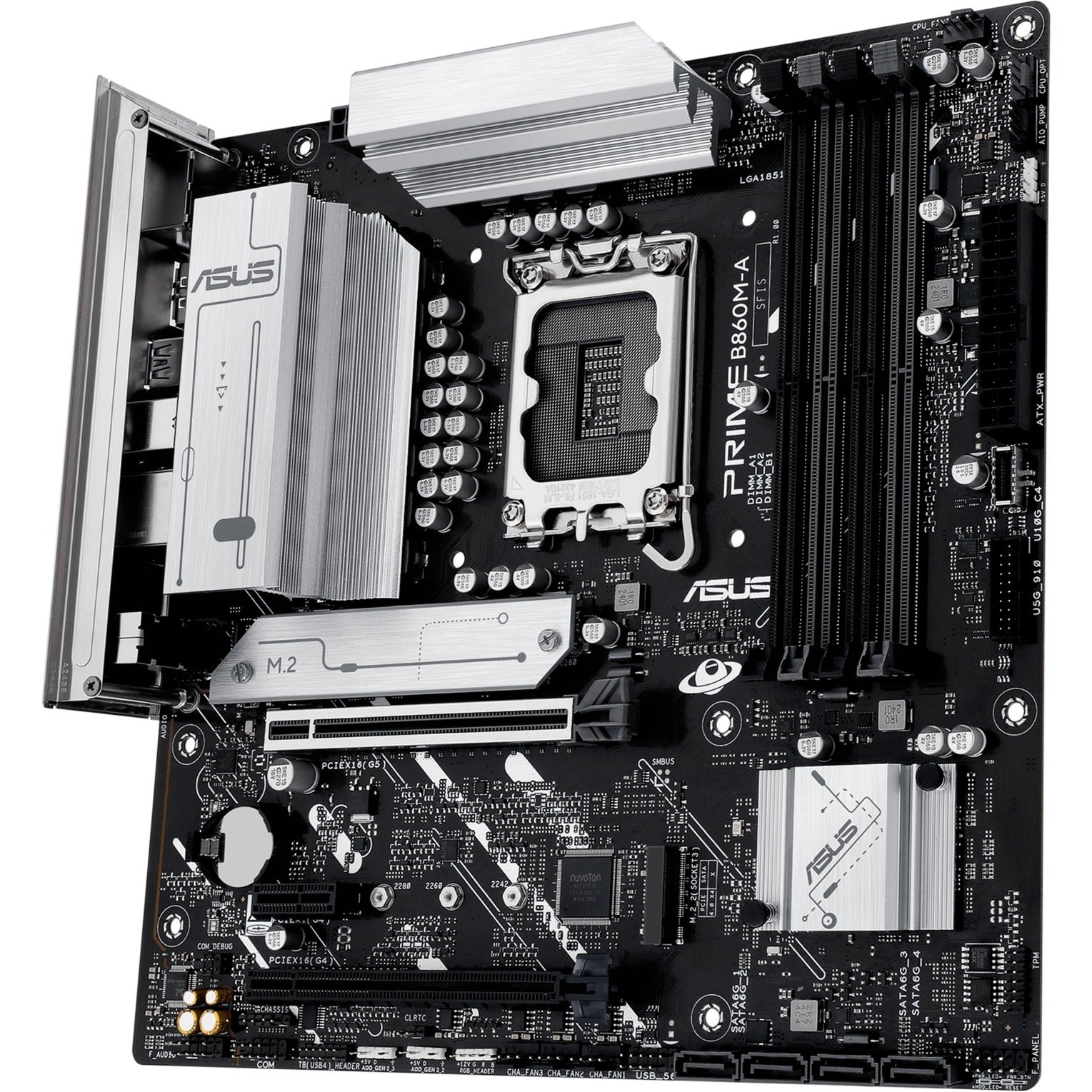 Carte mère Asus prime b860m-a-csm socket 1851 (raid, 2,5 Go-lan, son, µatx)