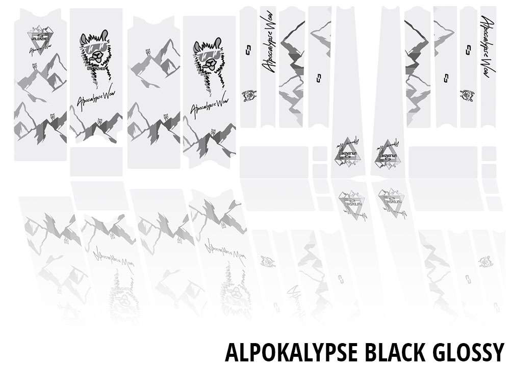 Unleazhed film de protection de cadre anti-rayures pour vélo de gravier bpg01 alpocalypse noir