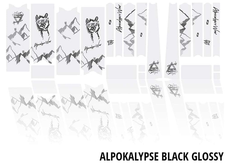 Unleazhed film de protection de cadre anti-rayures pour vélo de gravier bpg01 alpocalypse noir