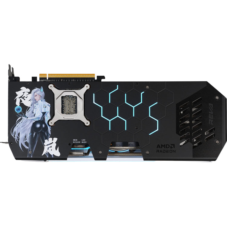 Carte graphique Powercolor Radeon RX 9070 XT Hellhound Reva16GB édition limitée (blanc noir, RDNA4, GDDR6, 3x display port, 1x HDMI)