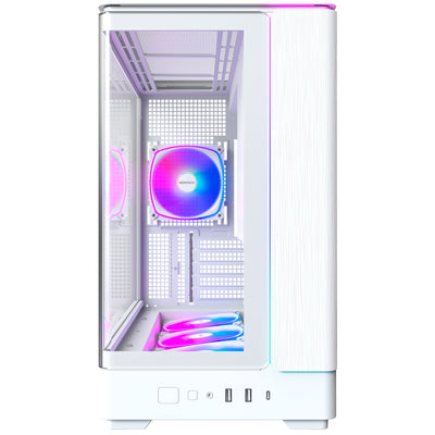 Boîtier tour midi Montech king 15 pro (blanc | 2x USB-A | 1x USB-C | RVB | fenêtre)