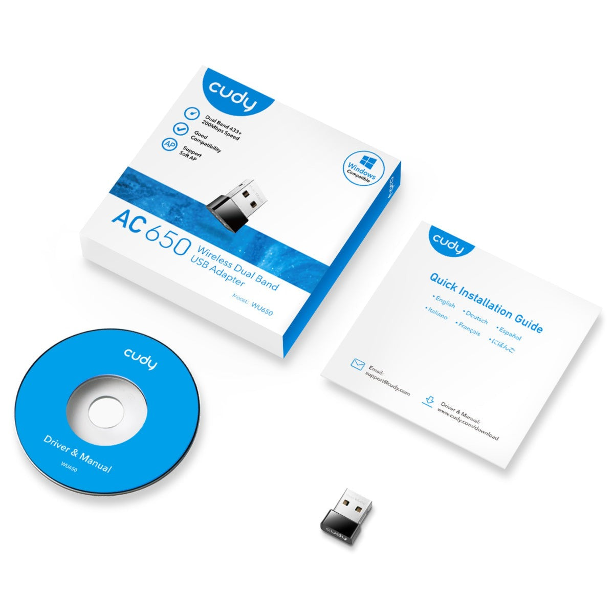 Cudy AC650 Adaptateur USB à double bande sans fil CUDY AC650