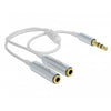 Dellock Cable Audio Splitter stéréo Jack mâle 3,5 mm> 2x s