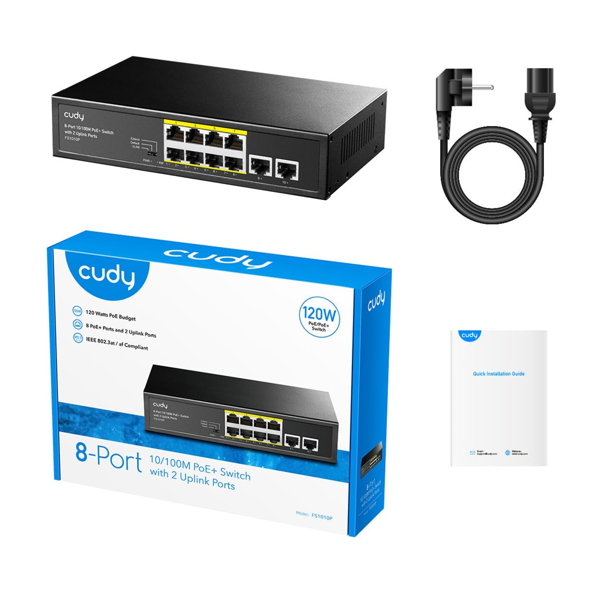 Cudy 8-port 10 100m Poe + Switch