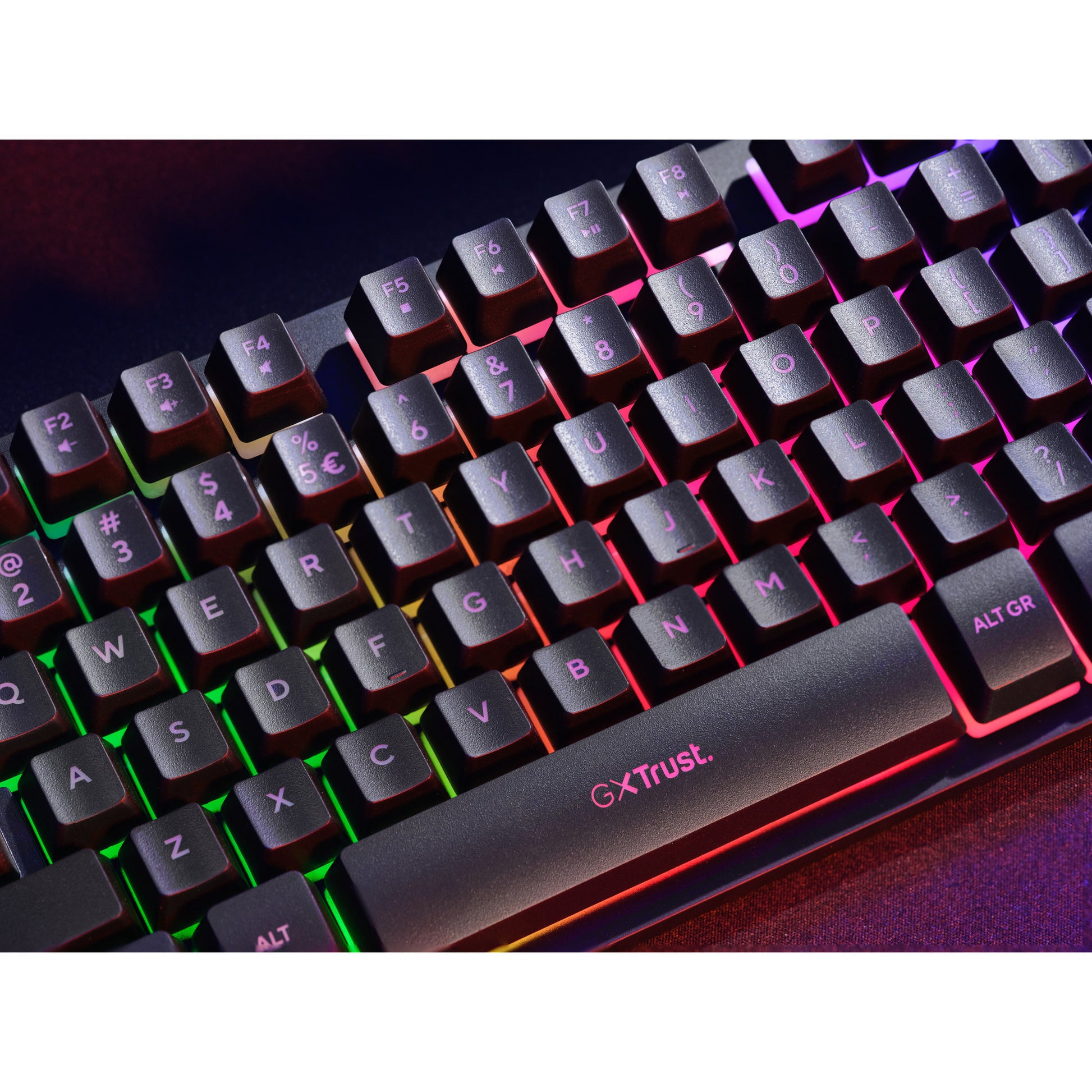Clavier Trust GXT 833 Thado avec éclairage TKL, clavier de jeu (noir, disposition américaine, 80 % (TKL), RVB)