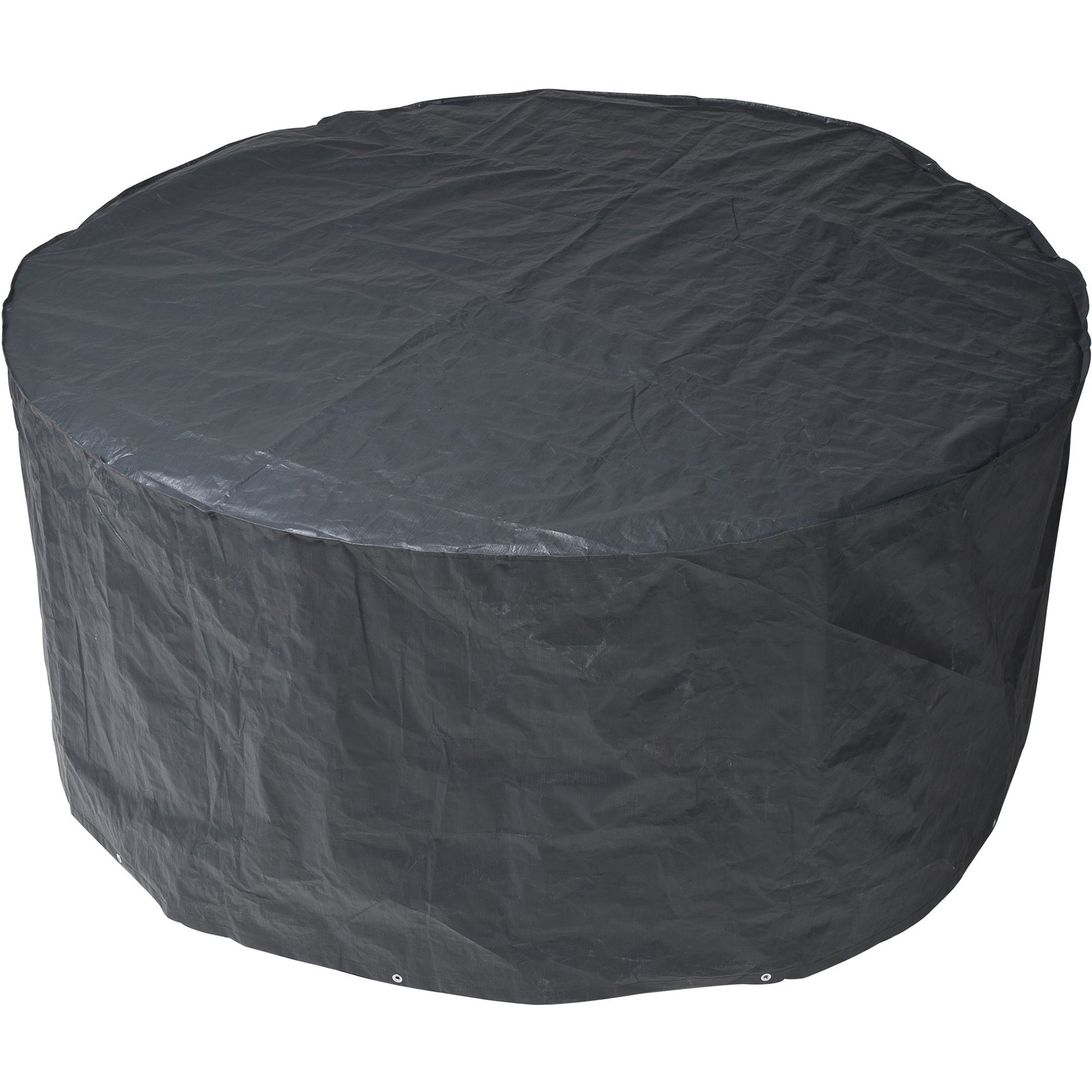 Couverture de meubles de jardin nature pour la table ronde et les chaises