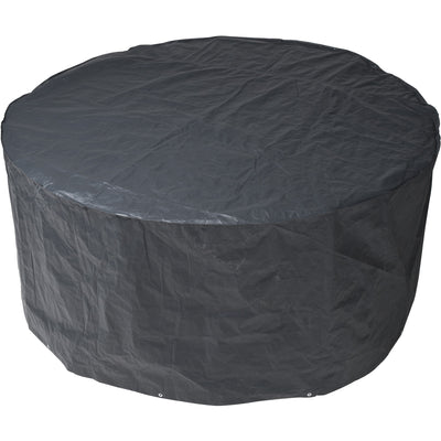 Couverture de meubles de jardin nature pour la table ronde et les chaises