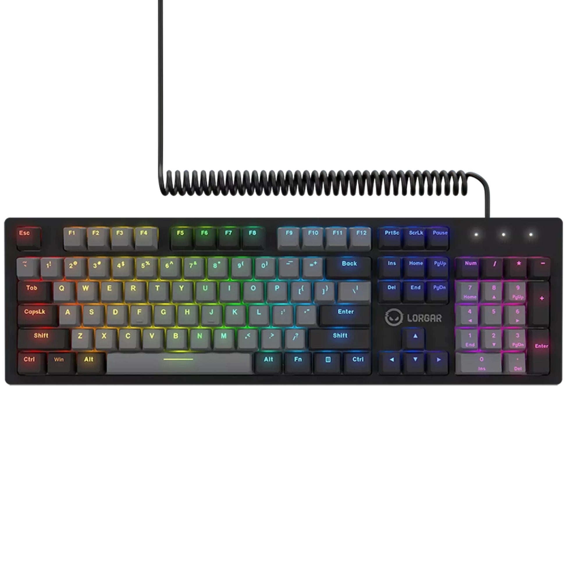 Lorgar azar 514, clavier de jeu (noir, disposition américaine, logar dream, rgb)