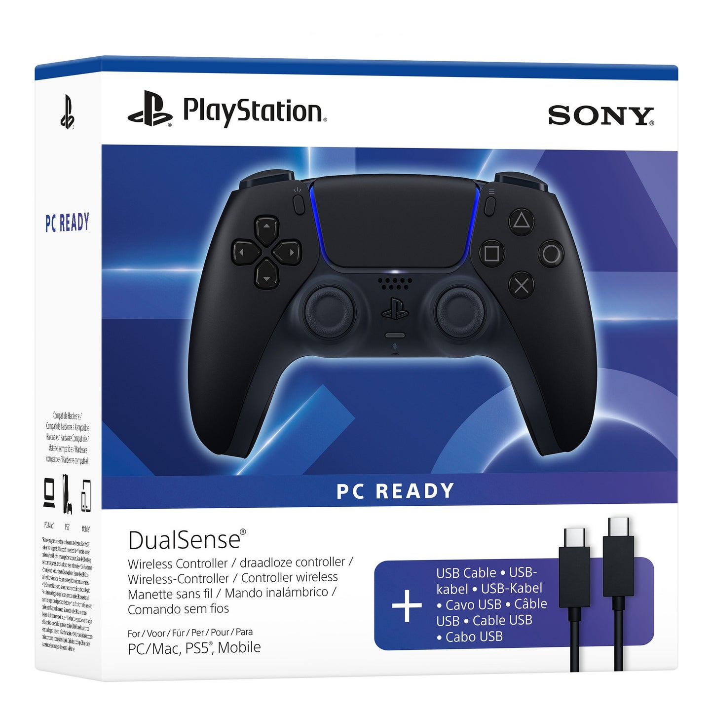 Manette sans fil Sony DualSense - noir minuit (zwart)