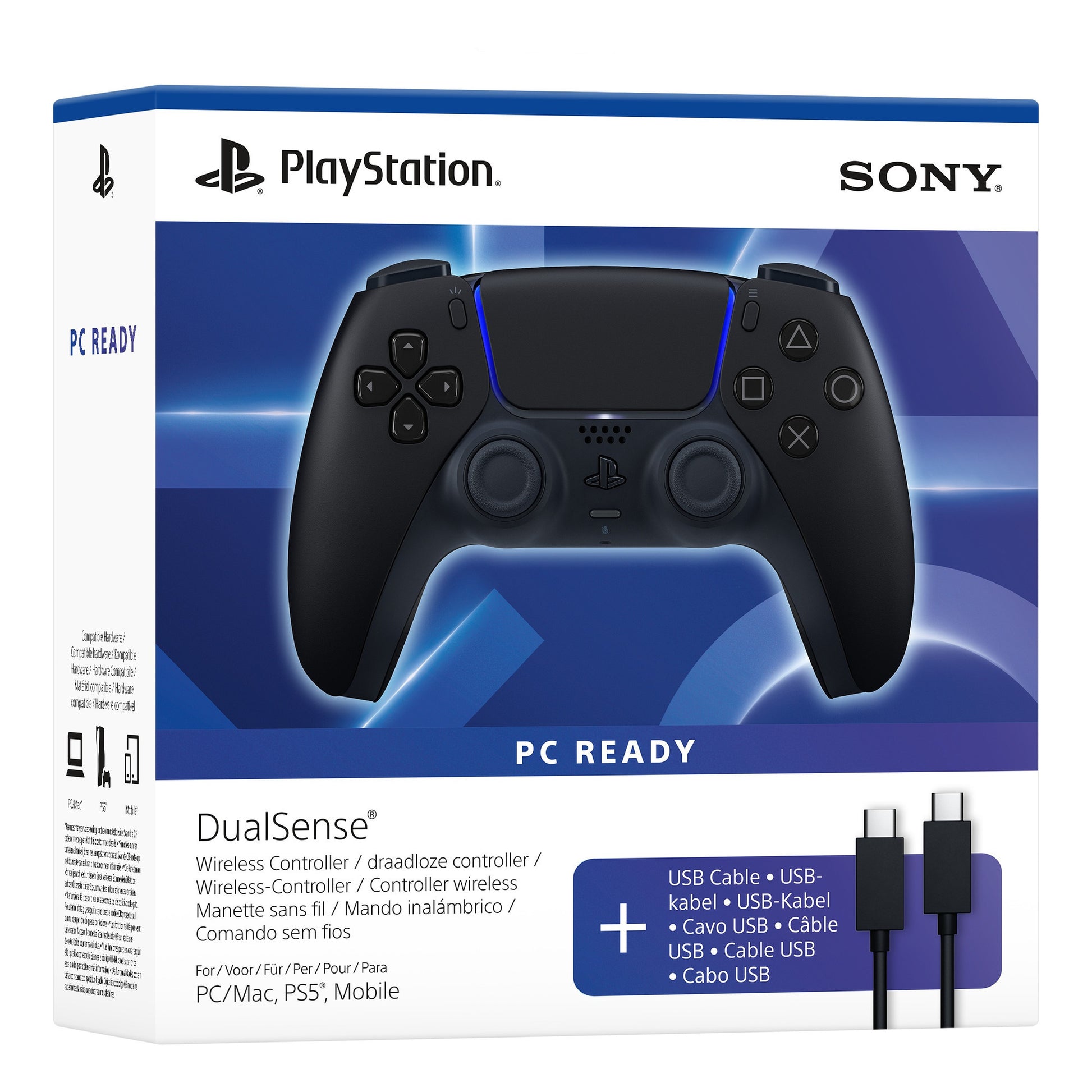 Manette sans fil Sony DualSense - noir minuit (zwart)