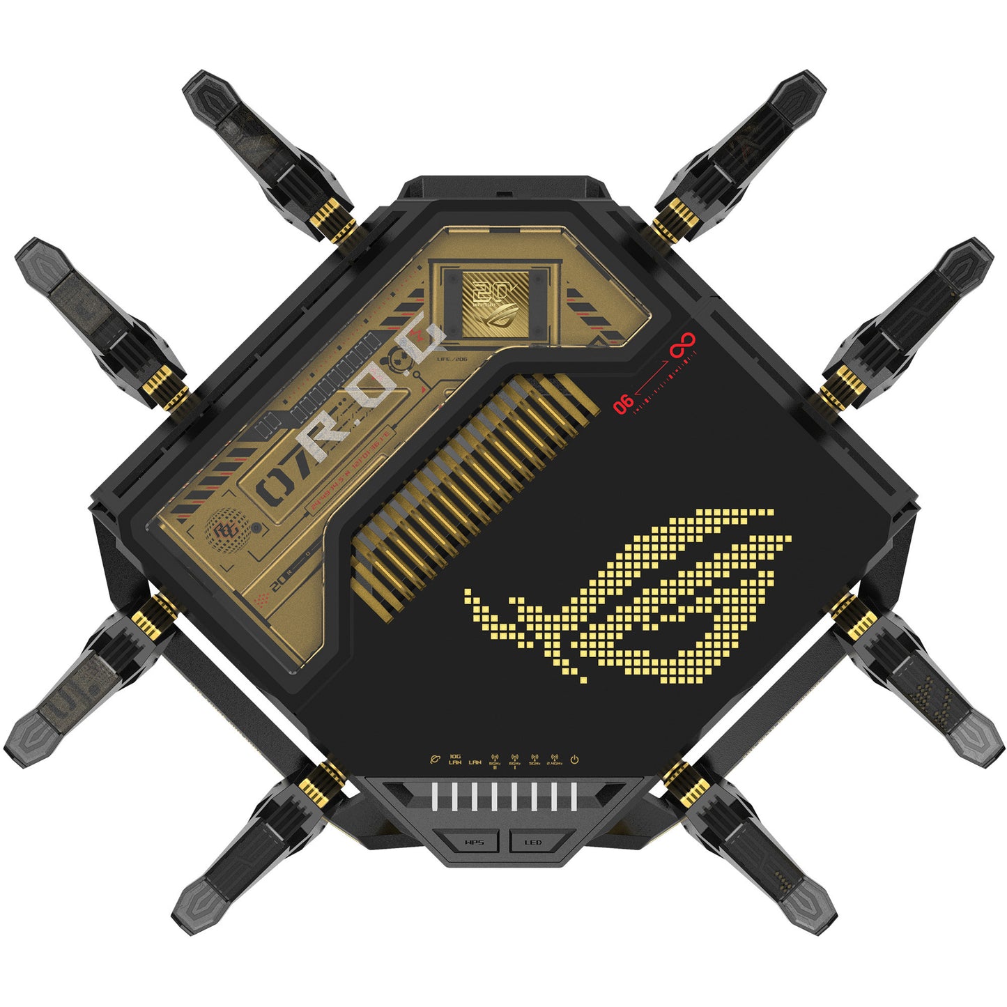 Routeur Asus rog rapture gt-be98 édition 20e anniversaire (noir)
