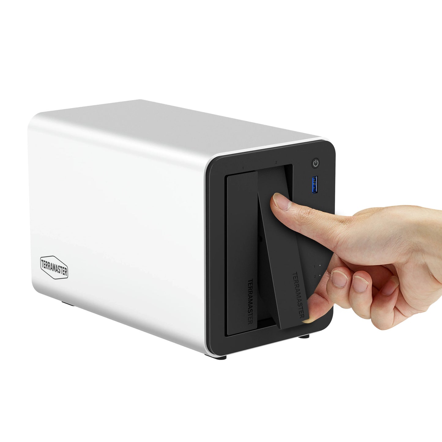 Terramaster f2-425 plus nas (blanc, 2x 5GBe, HDMI, USB)