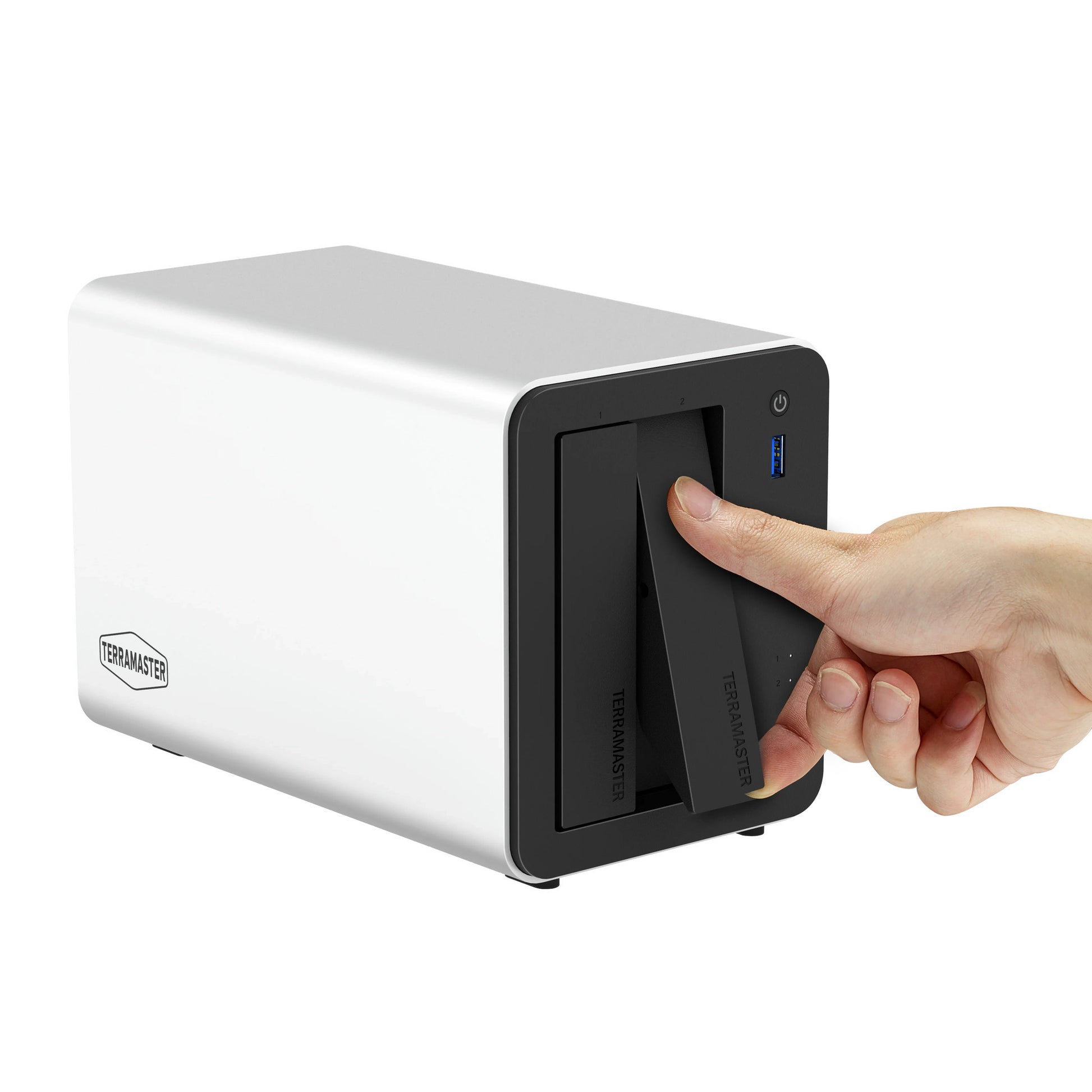 Terramaster f2-425 plus nas (blanc, 2x 5GBe, HDMI, USB)
