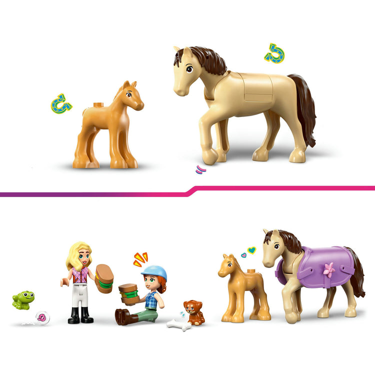 LEGO Friends 42695 remorque et cheval et poulain