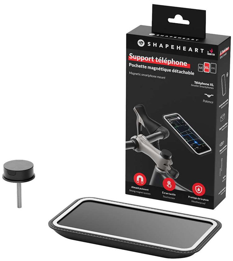 Support de tige de fourche magnétique pour smartphone Shapeheart pour vélo