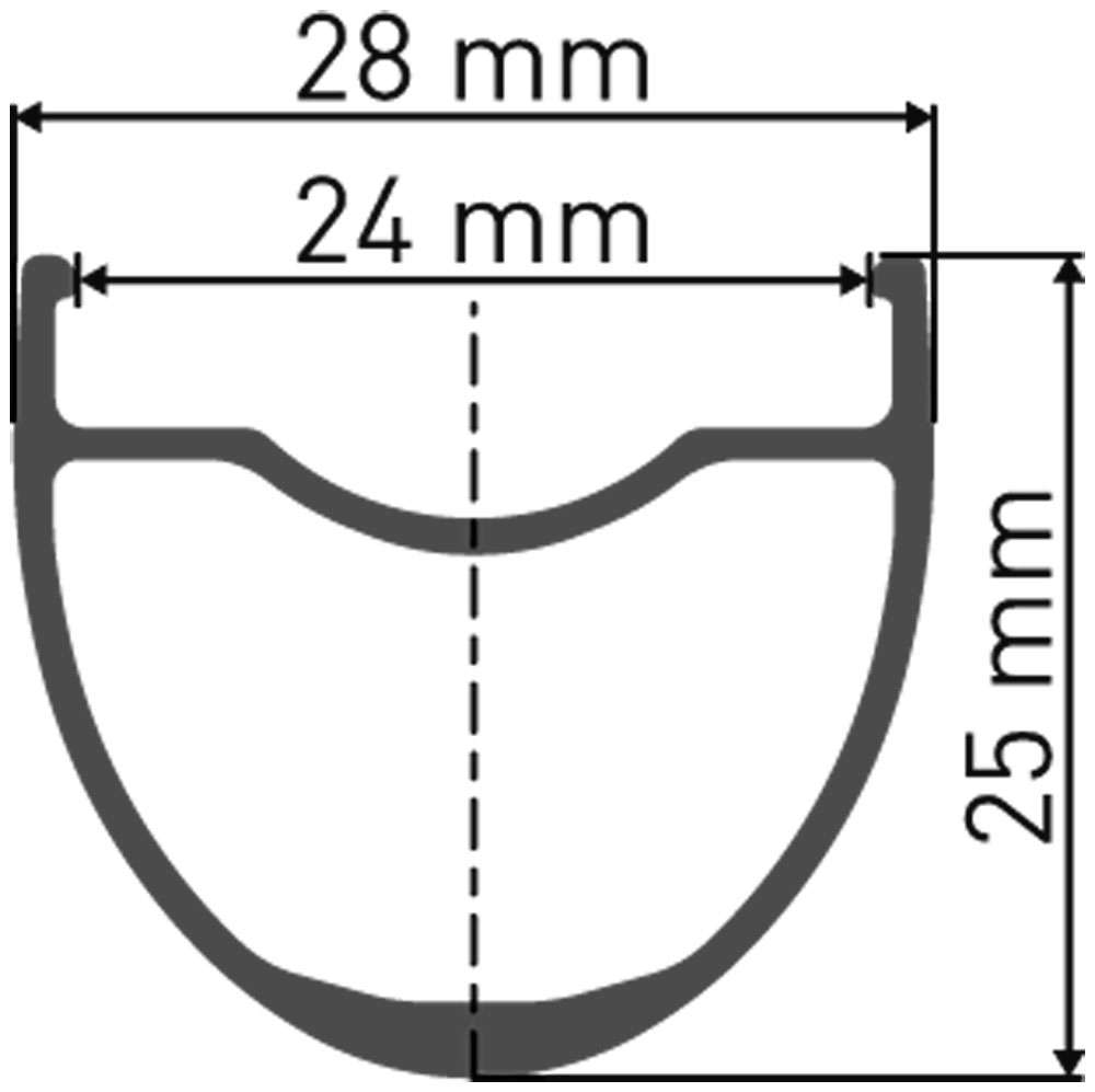 Roue avant Dt swiss hg 1800 spline® 28 25mm cl