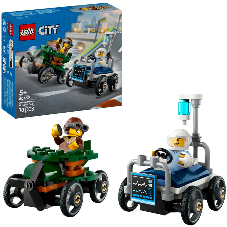 LEGO LEGO CITY 60459 RACK CAR PACK: avion Vs. lit d'hôpital