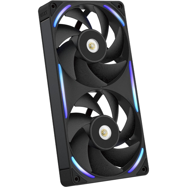 Nzxt f240x ventilateurs de boîtier rgb (noir, 2 pièces, 240 x 120 x 30 mm, pwm)
