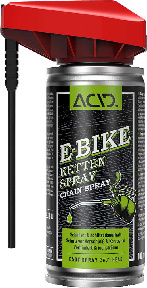 Spray acide pour chaîne de vélo électrique