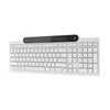 Clavier Bluetooth auto-rechargeable Lenovo 800 (blanc, disposition américaine (QWERTY), piston, 100 %, interrupteur à piston, Bluetooth 5.1, USB-C)
