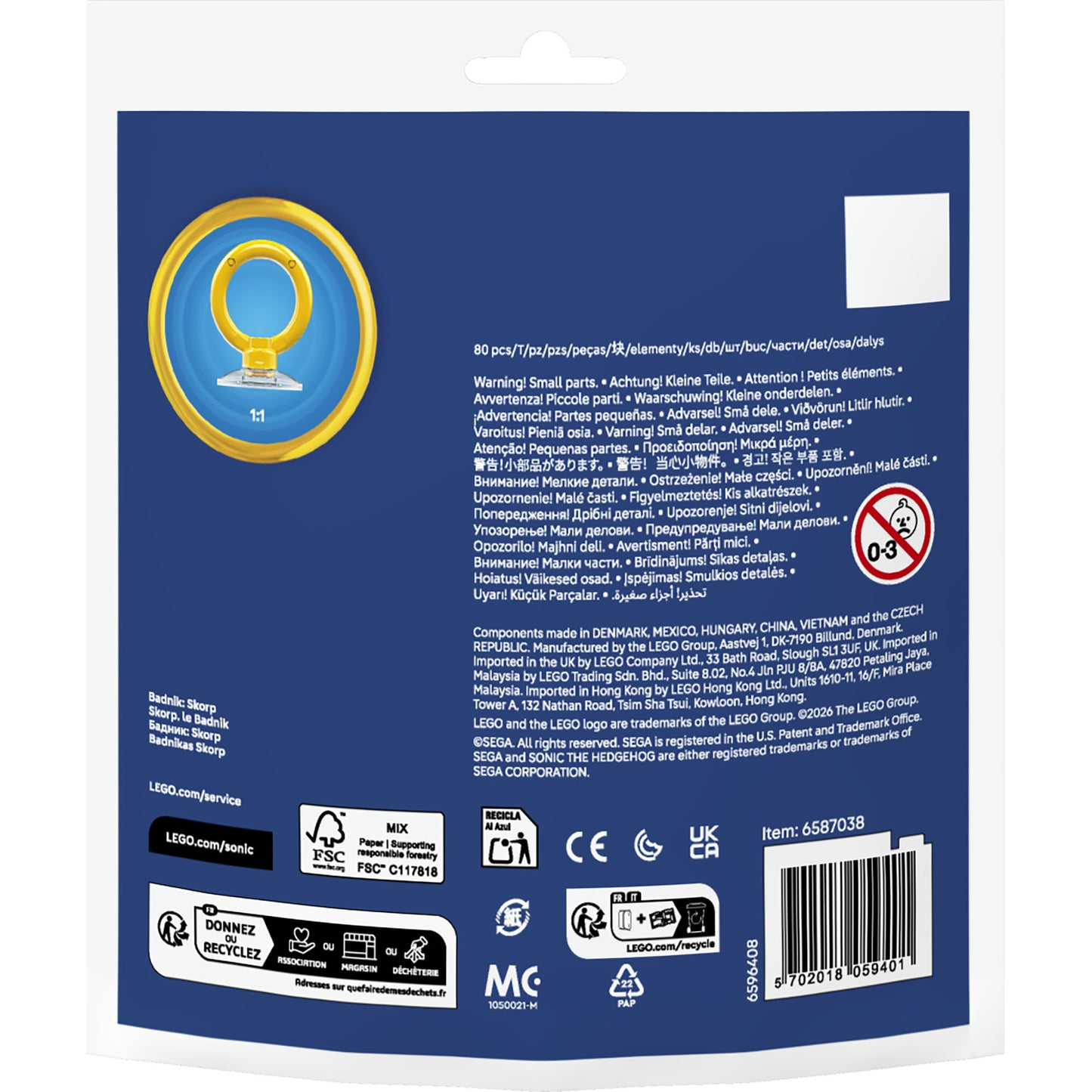 Lego Sonic 30733 Badnik : Corps