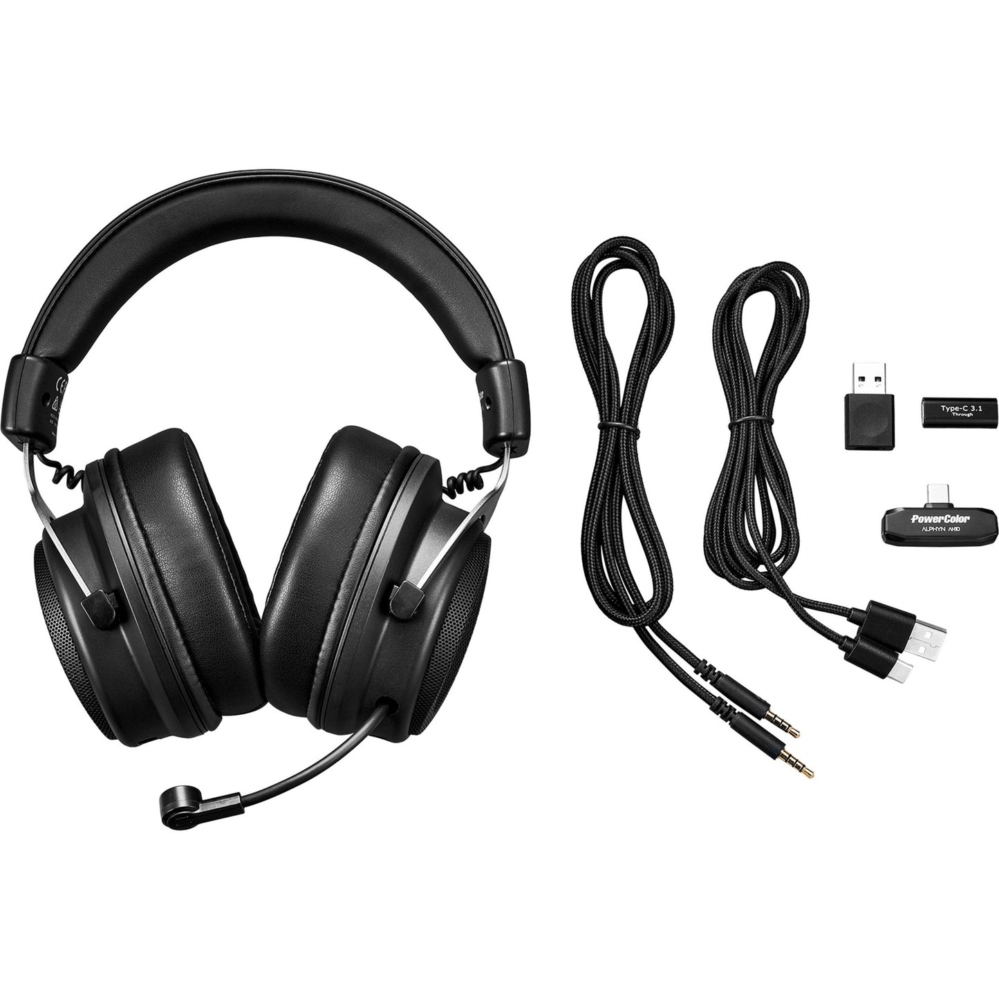 Casque de jeu supra-auriculaire sans fil Powercolor Alphyn AH10 (noir, PC, console ou mobile)