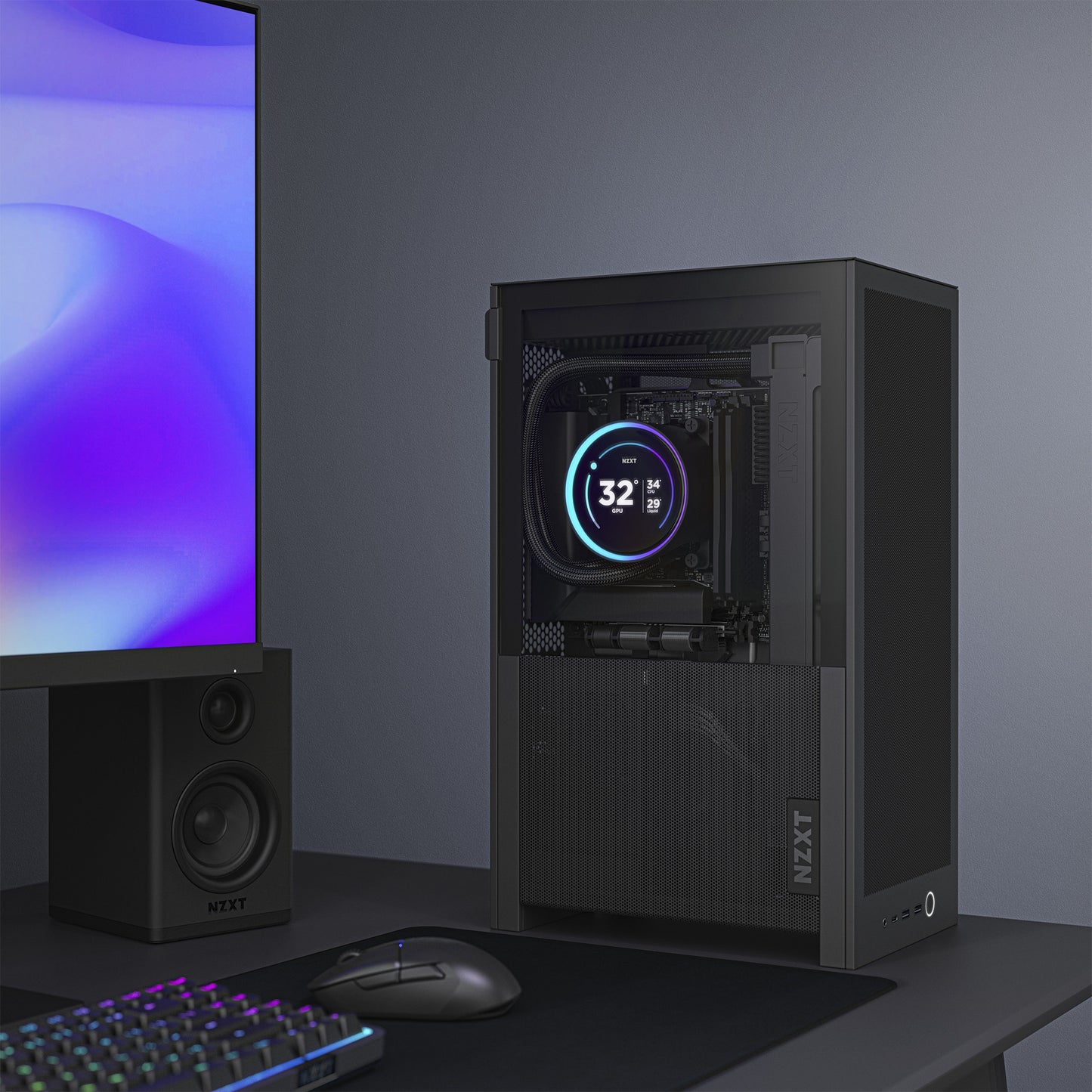 Boîtier mini tour Nzxt h2 flow (noir | 2x USB-A | 1x USB-C | verre trempé)