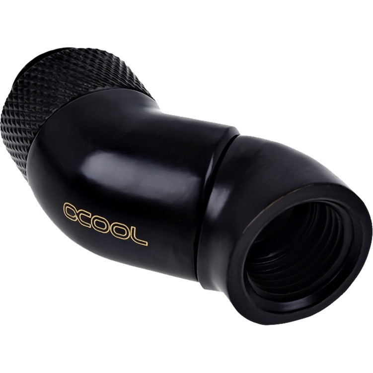 Alphacool eiszapfen adaptateur coudé double connexion à 45 degrés (noir)