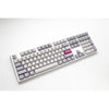 Ducky one 3 mist gray, clavier (gris clair, disposition américaine, rouge cerise mx, led rgb, pbt double-shot, remplaçable à chaud, mécanique charlatan)