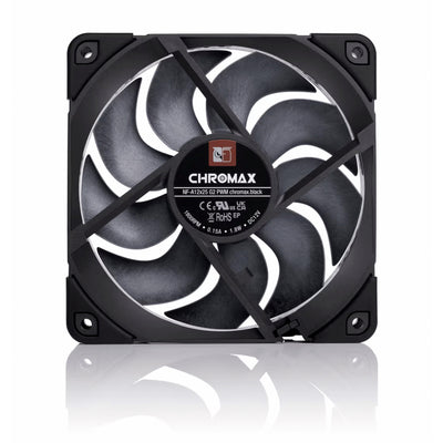 Noctua nf-a12x25 g2 pwm chromax.black ventilateur de boîtier (noir, 120 x 120 x 25 mm)